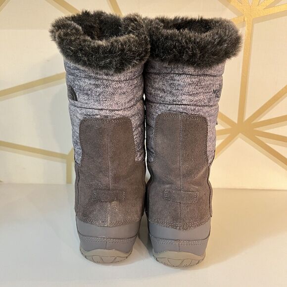 The North Face Nuptse Purna A0Z3 Insulated Waterproof Boots Gray US 9.5 - Picture 9 of 13